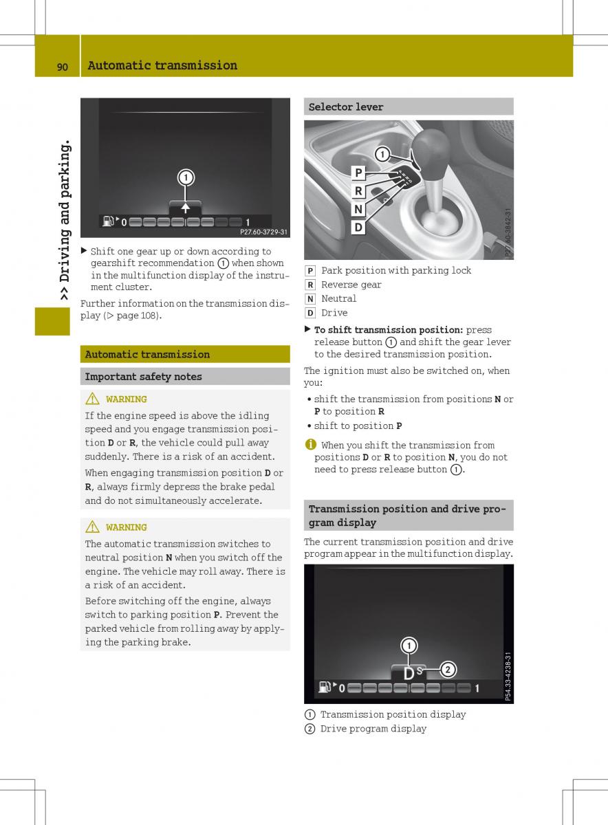 Smart Fortwo III 3 owners manual / page 92