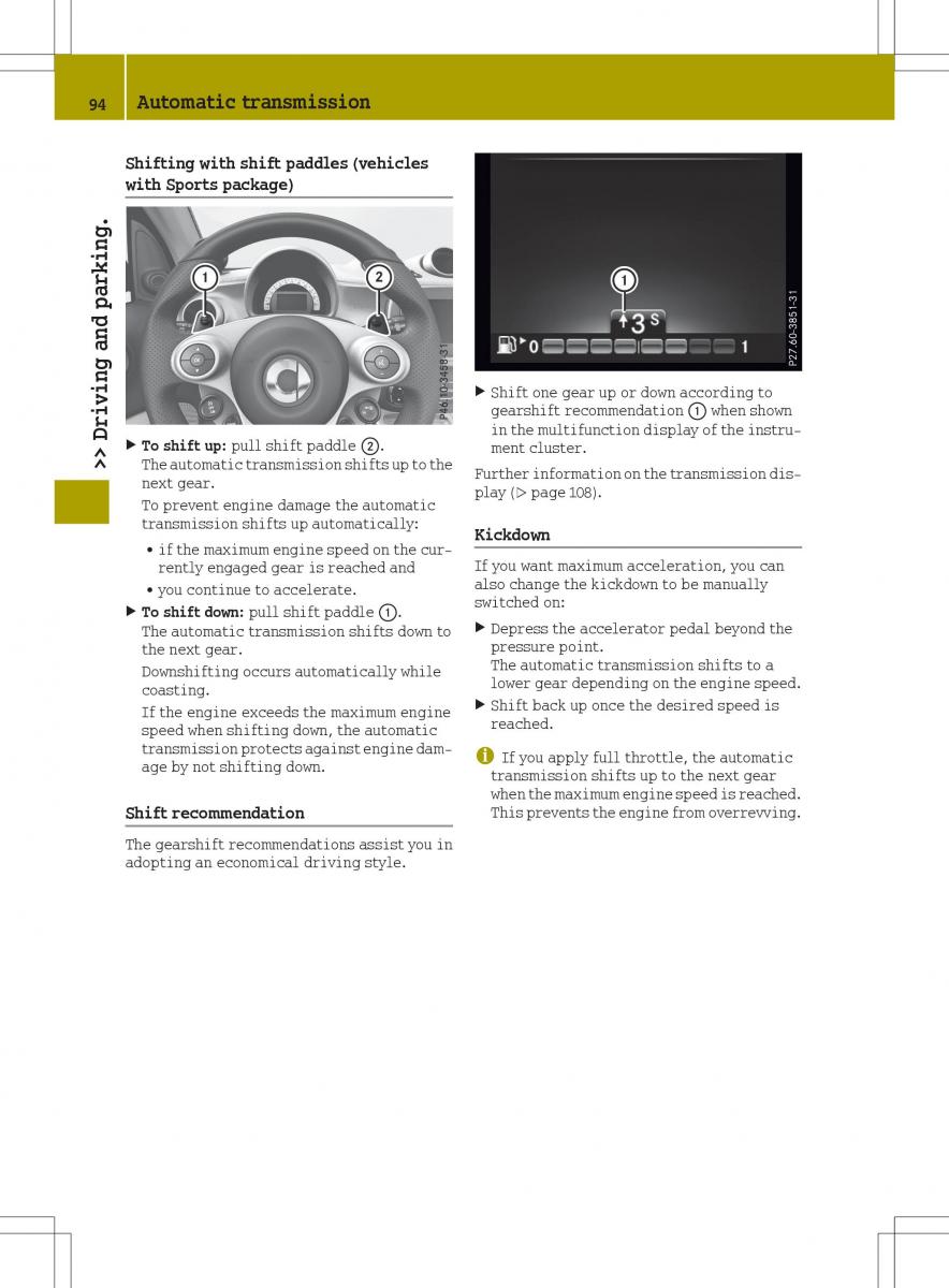 Smart Fortwo III 3 owners manual / page 96