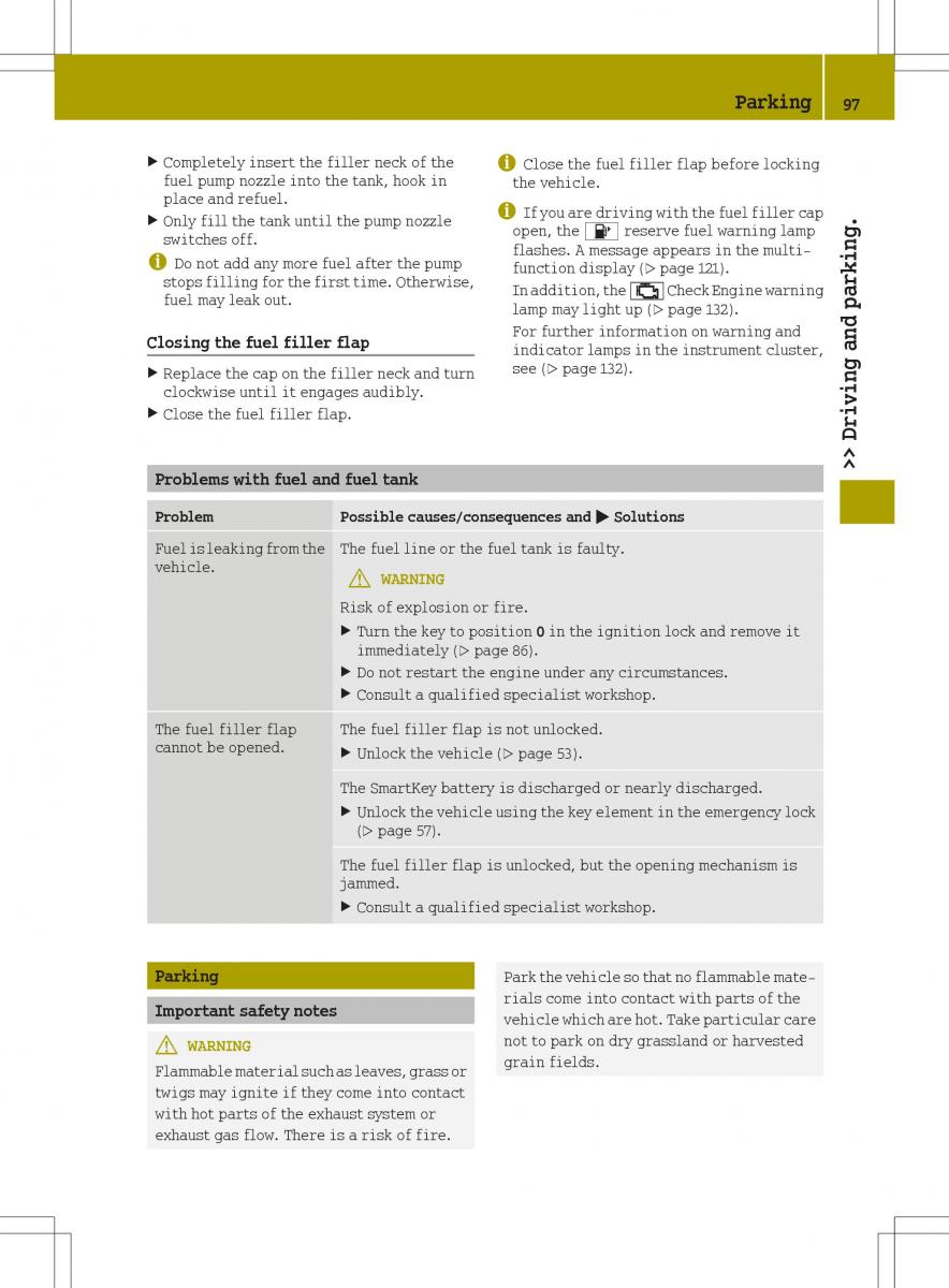 Smart Fortwo III 3 owners manual / page 99