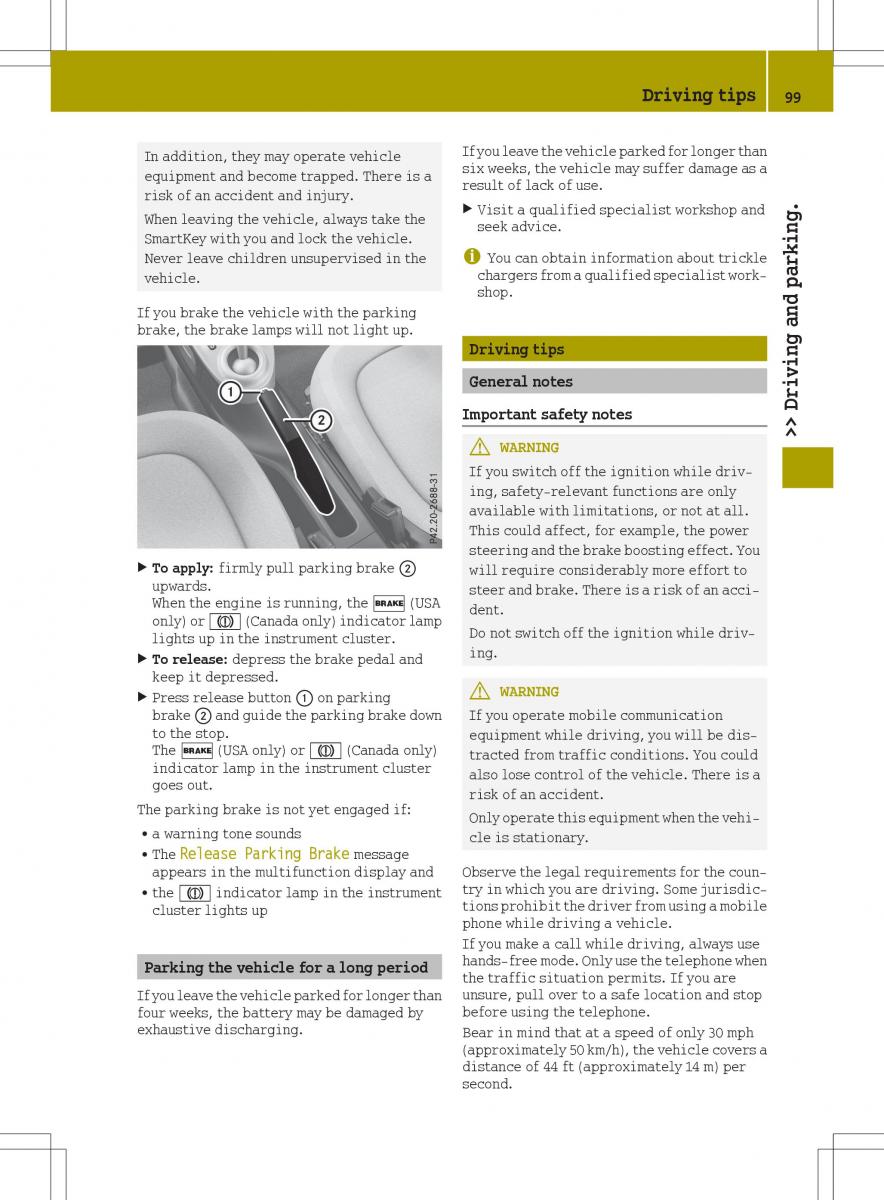 Smart Fortwo III 3 owners manual / page 101