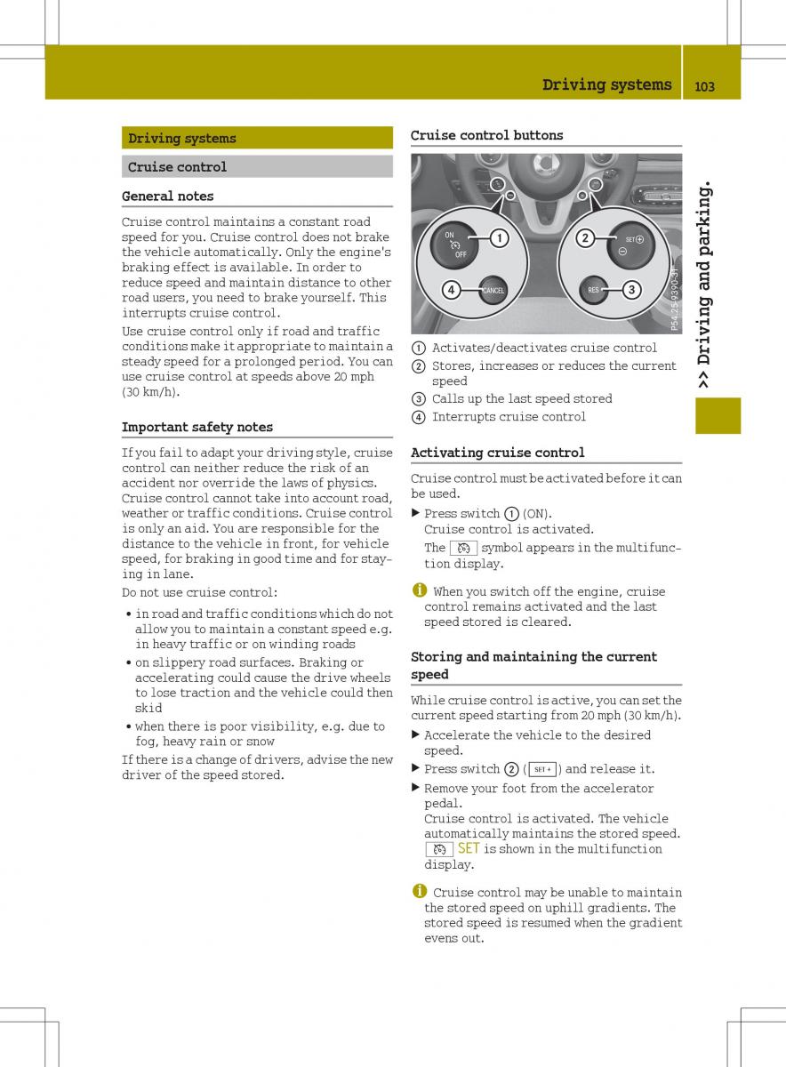 Smart Fortwo III 3 owners manual / page 105