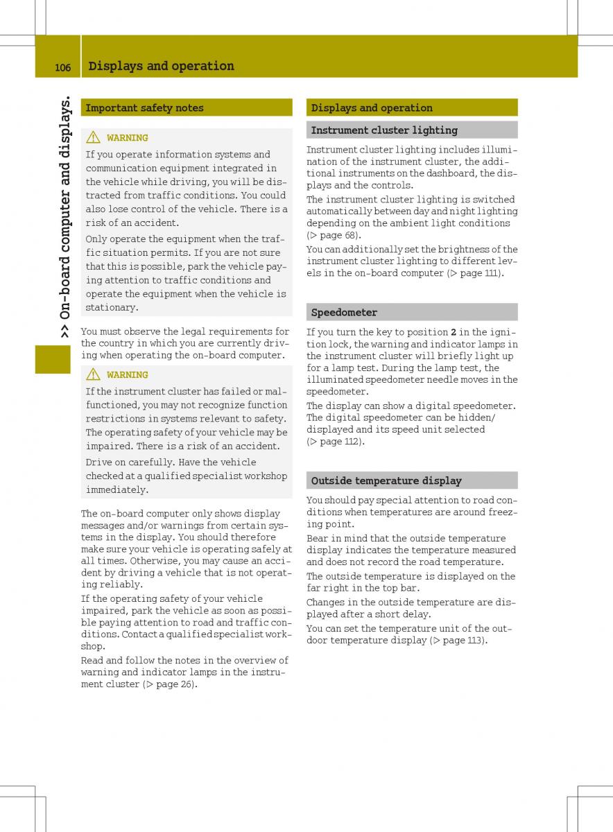 Smart Fortwo III 3 owners manual / page 108