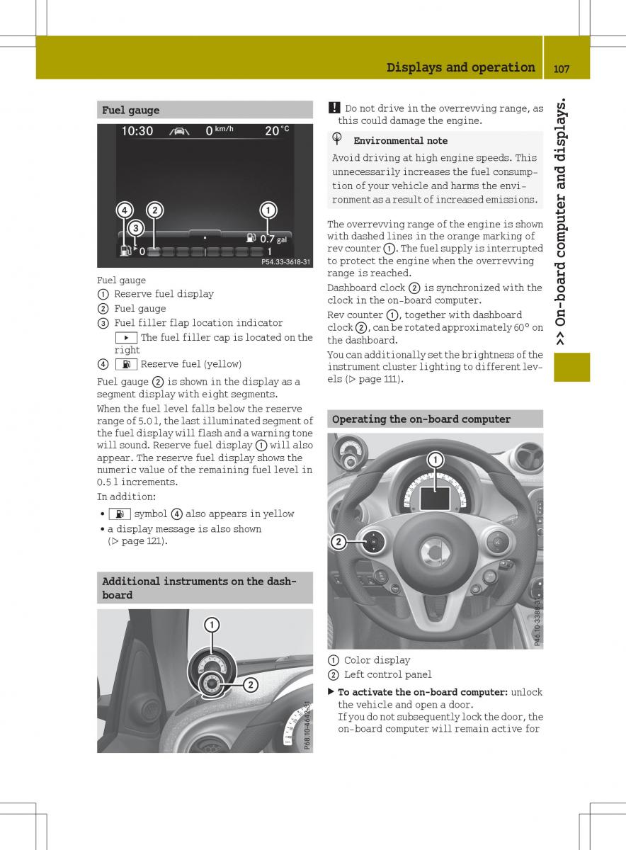 Smart Fortwo III 3 owners manual / page 109