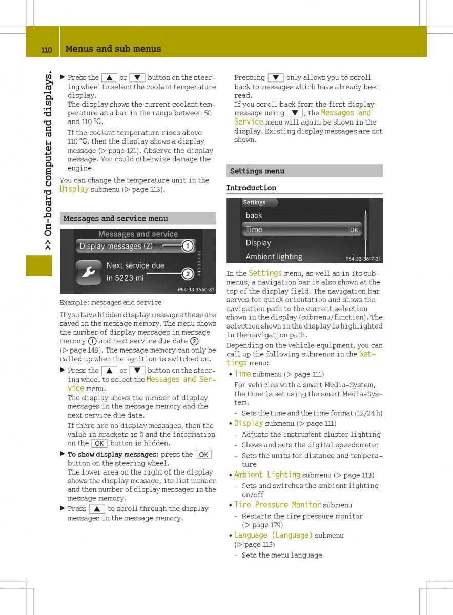 Smart Fortwo III 3 owners manual / page 112