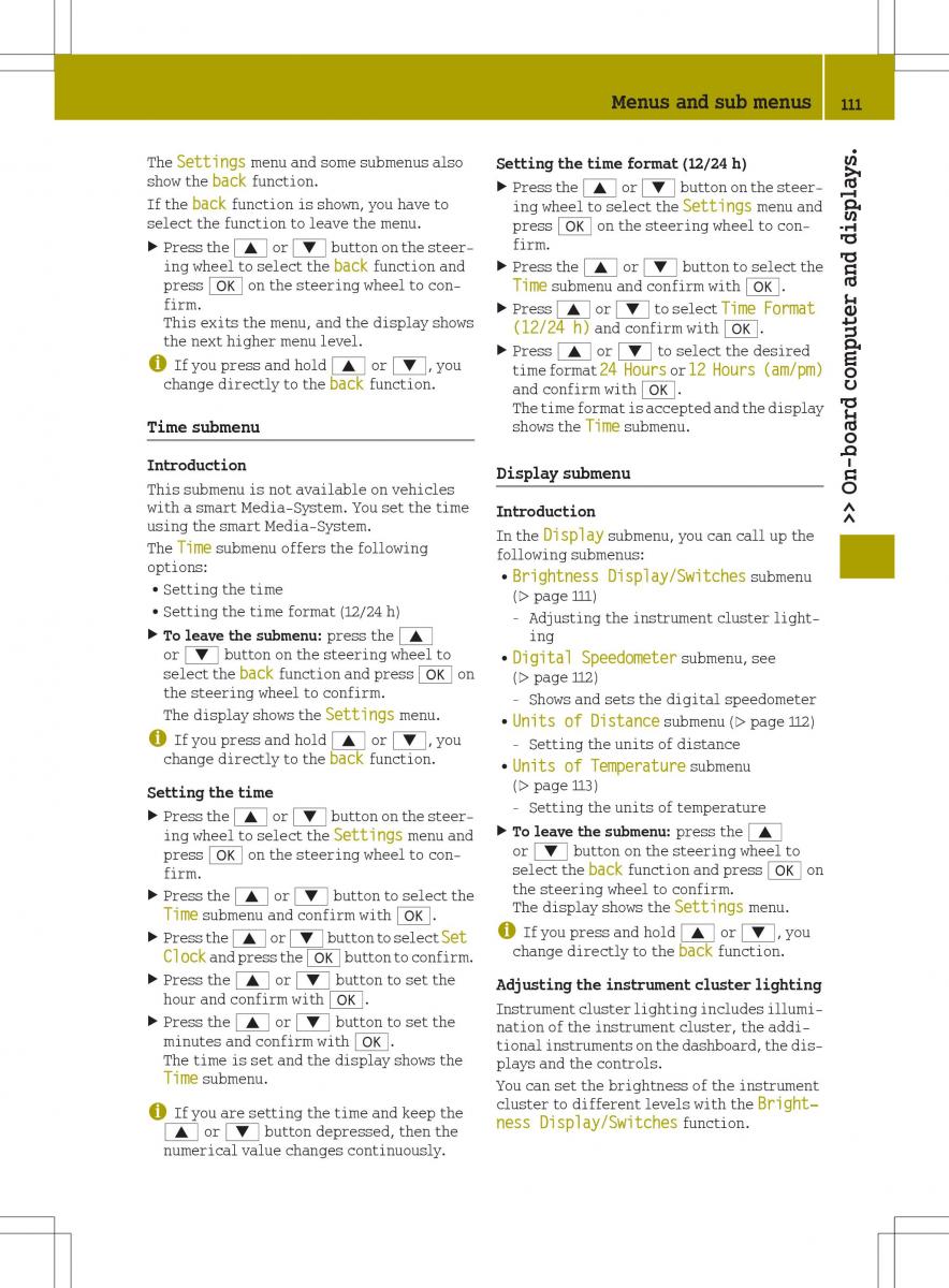 Smart Fortwo III 3 owners manual / page 113