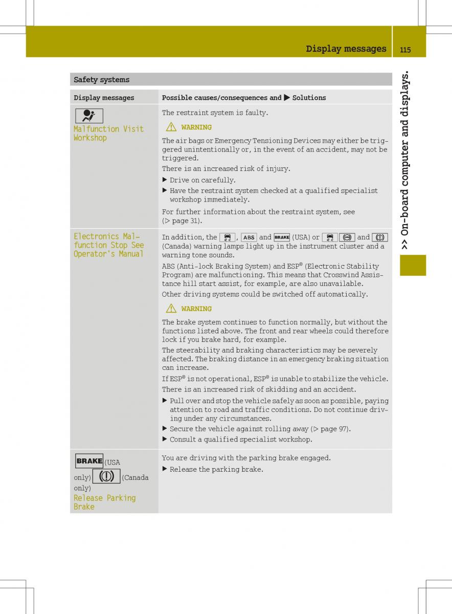 Smart Fortwo III 3 owners manual / page 117