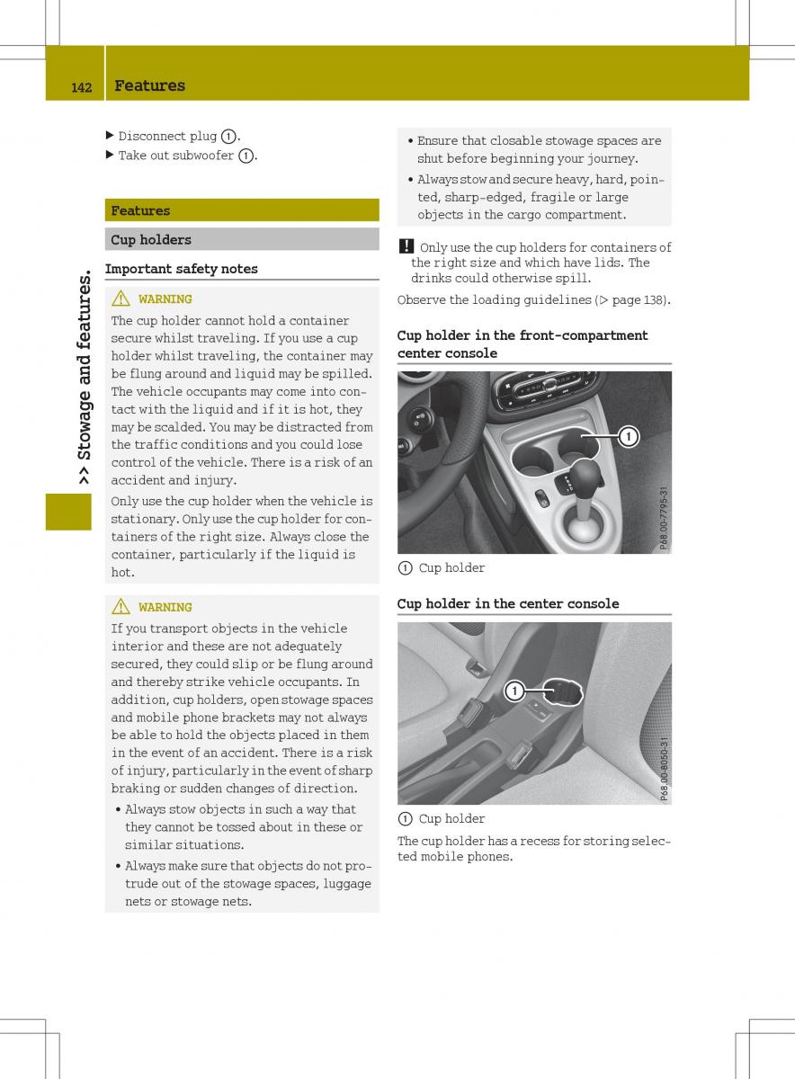 Smart Fortwo III 3 owners manual / page 144