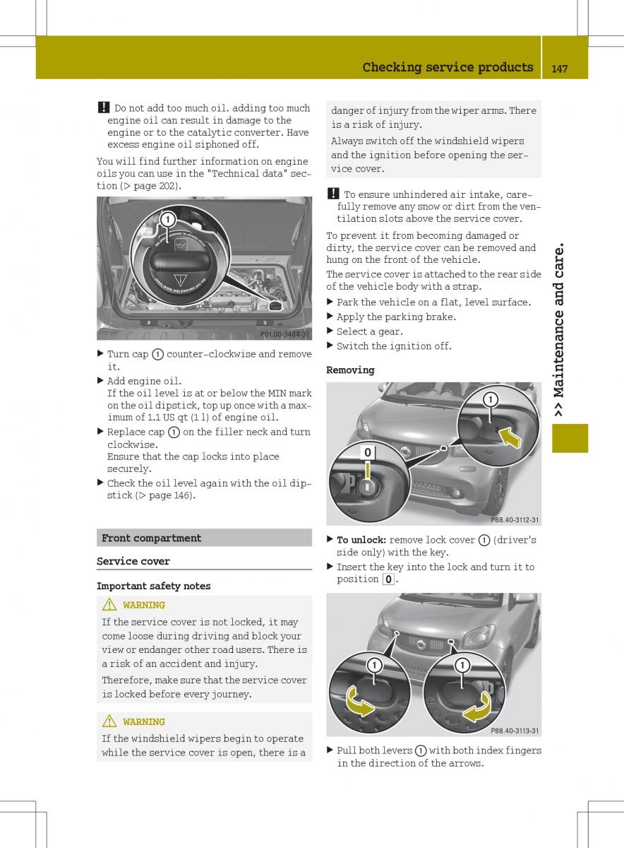 Smart Fortwo III 3 owners manual / page 149