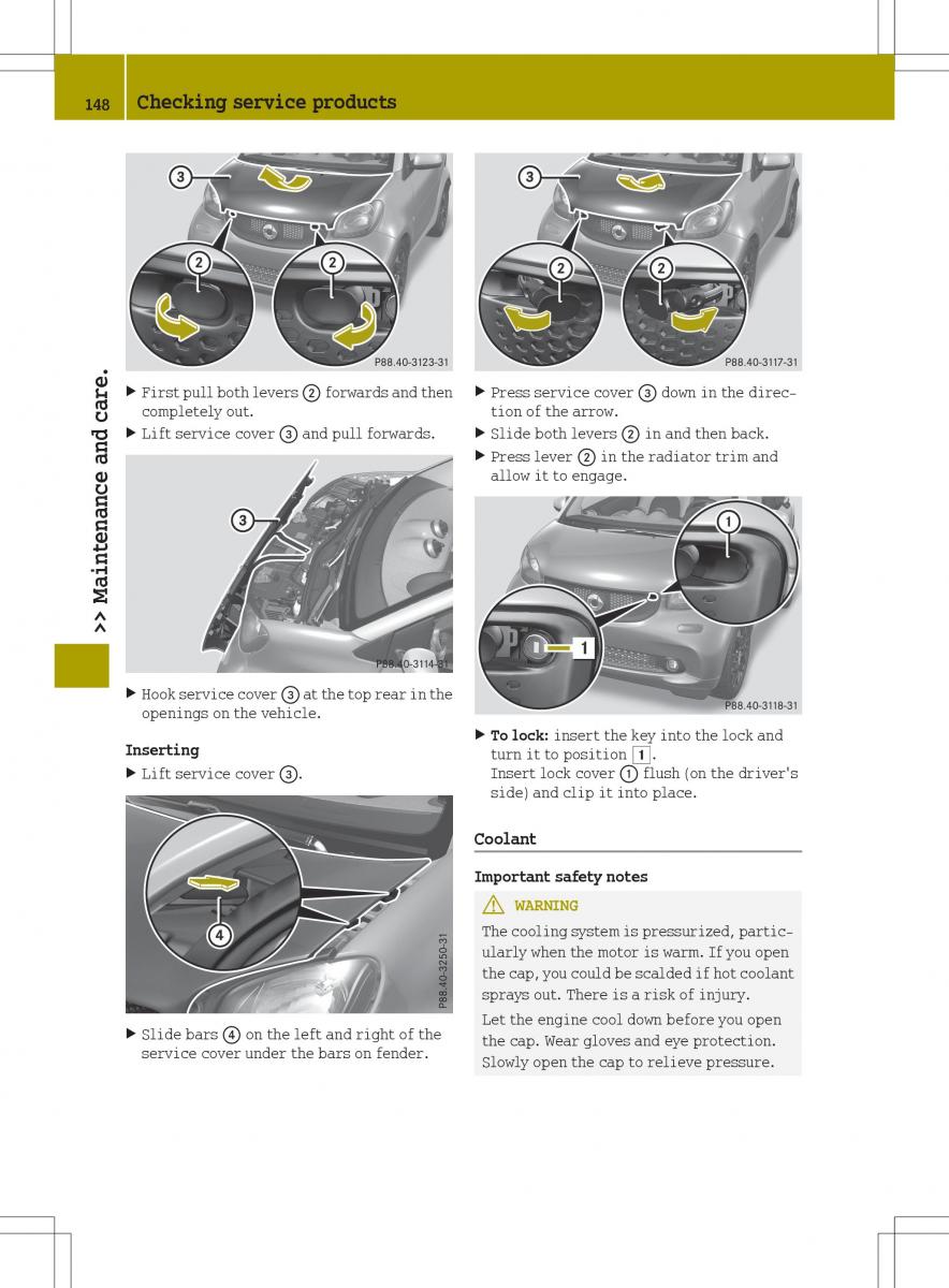 Smart Fortwo III 3 owners manual / page 150