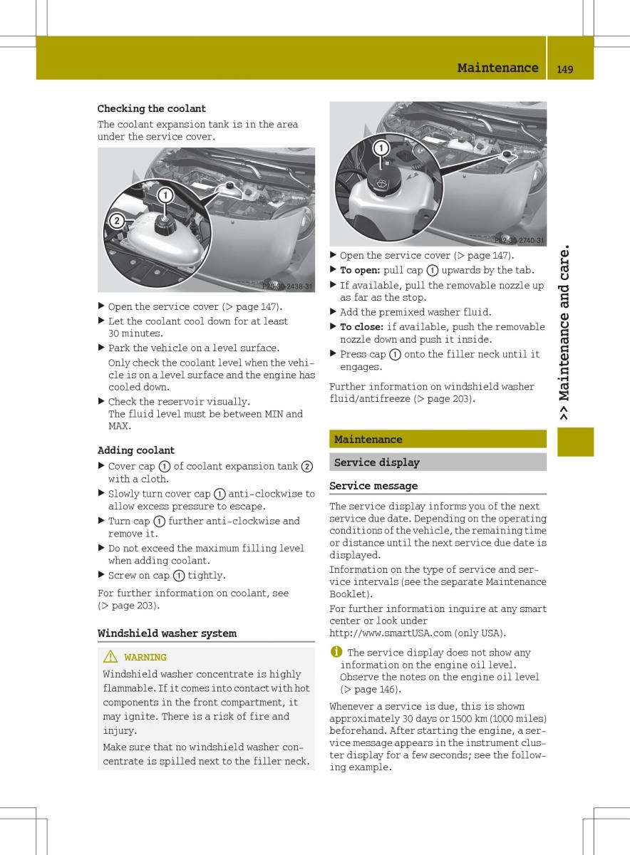 Smart Fortwo III 3 owners manual / page 151