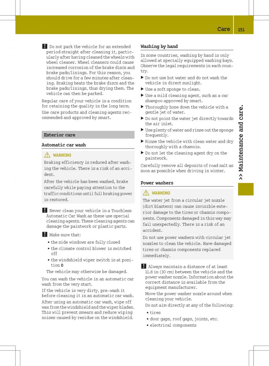 Smart Fortwo III 3 owners manual / page 153