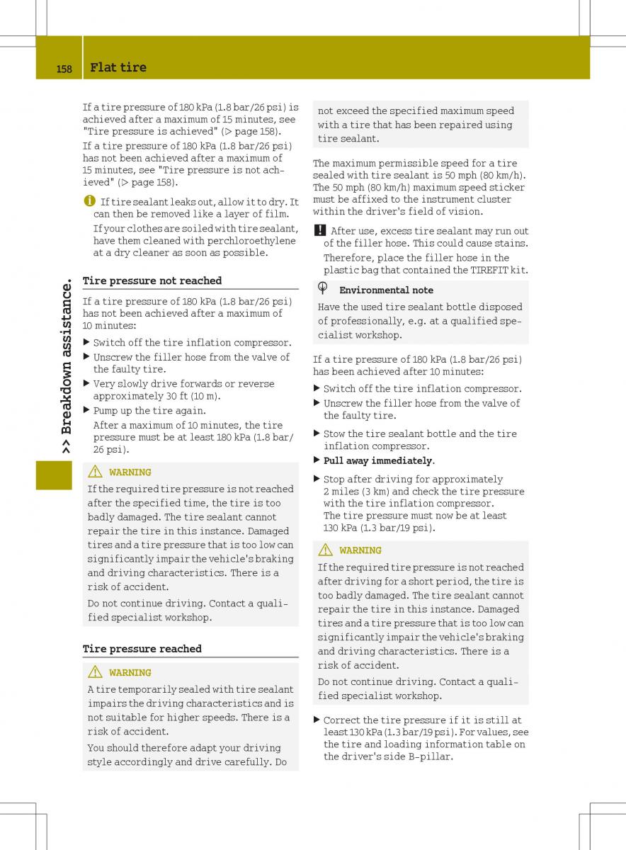 Smart Fortwo III 3 owners manual / page 160