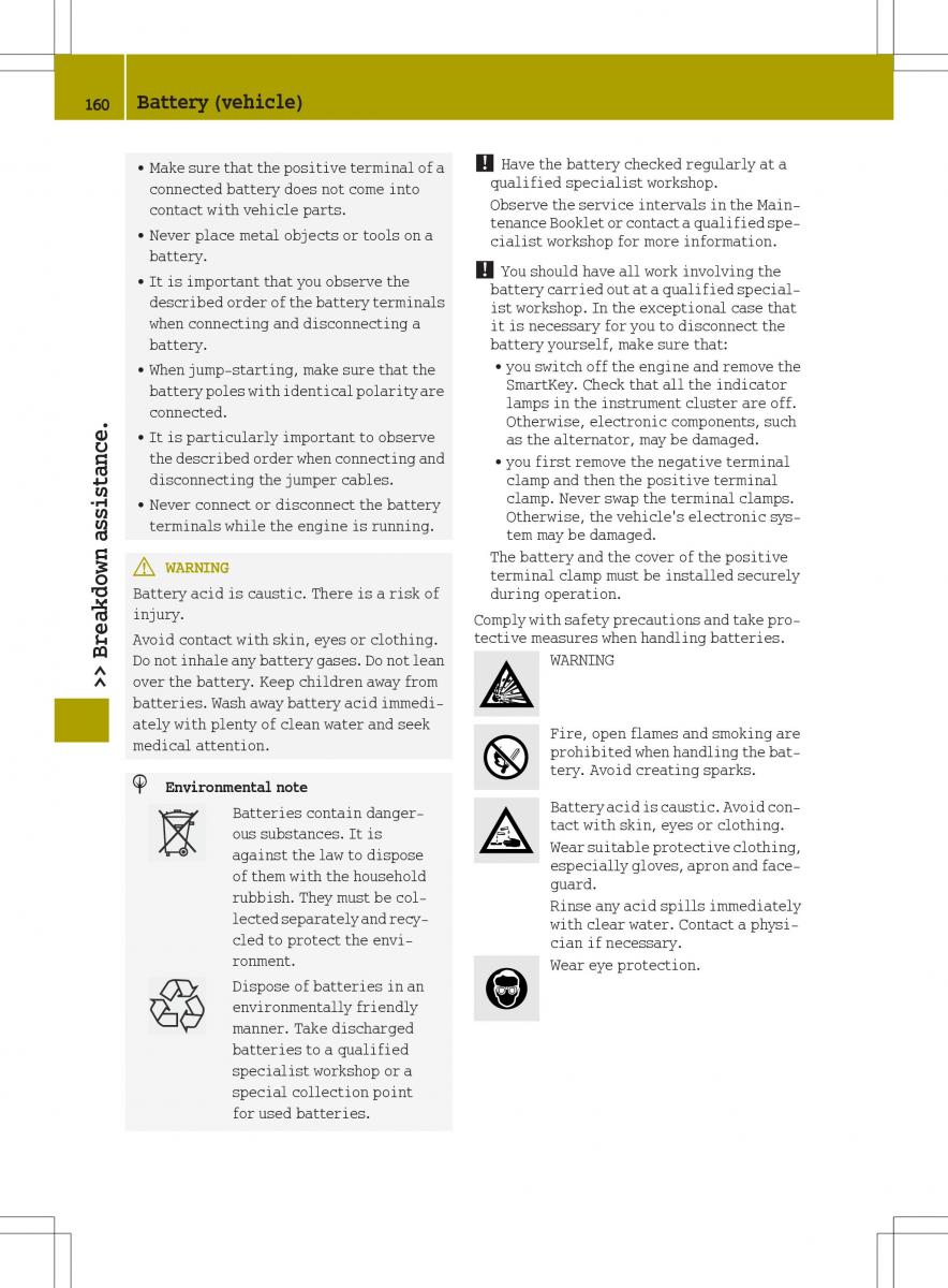 Smart Fortwo III 3 owners manual / page 162