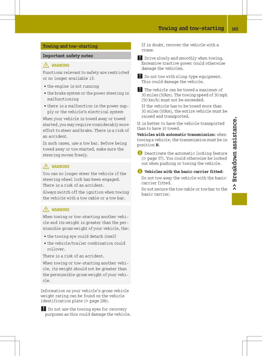 Smart Fortwo III 3 owners manual / page 167