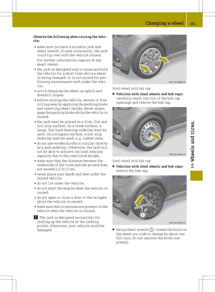 Smart Fortwo III 3 owners manual / page 193