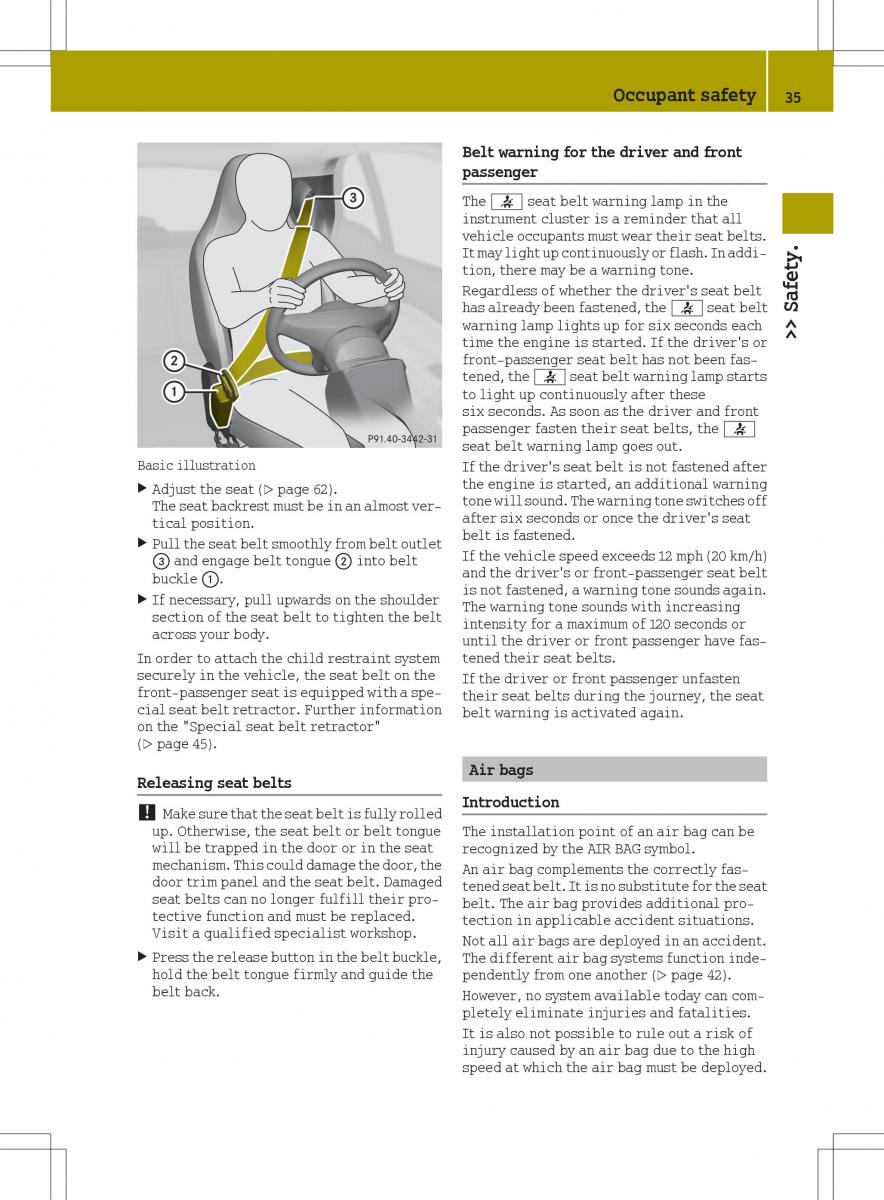 Smart Fortwo III 3 owners manual / page 37