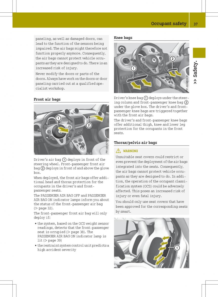 Smart Fortwo III 3 owners manual / page 39