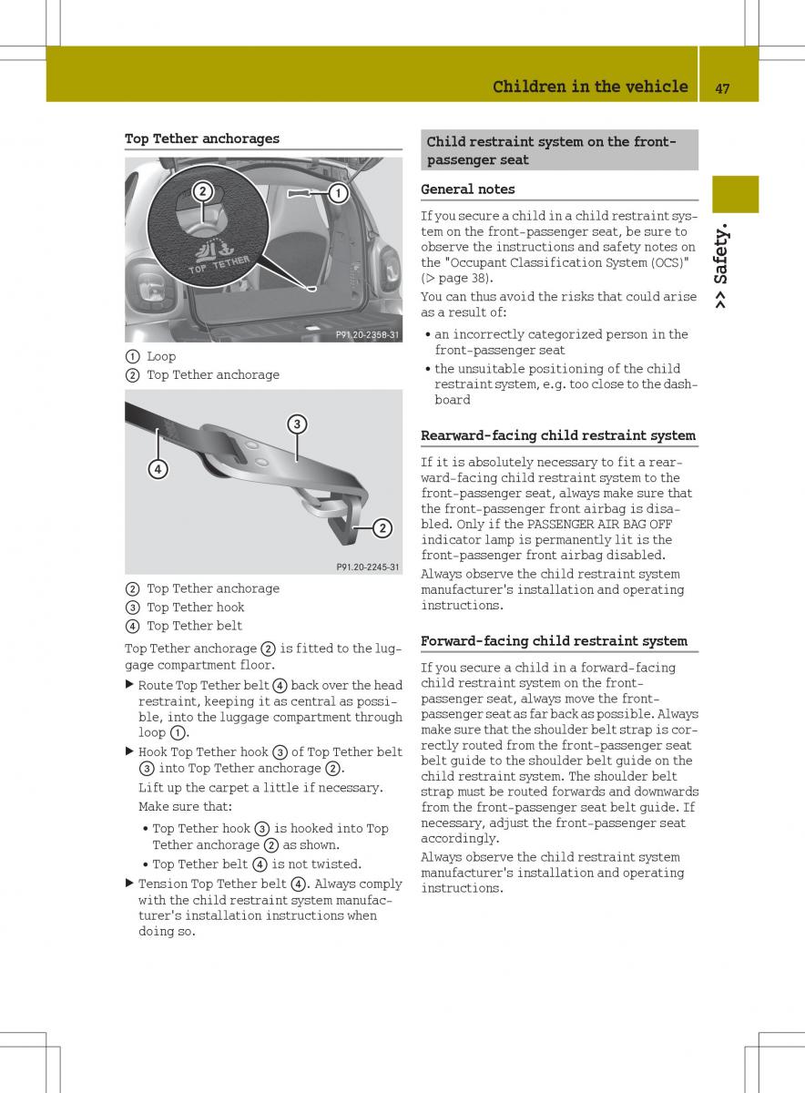 Smart Fortwo III 3 owners manual / page 49