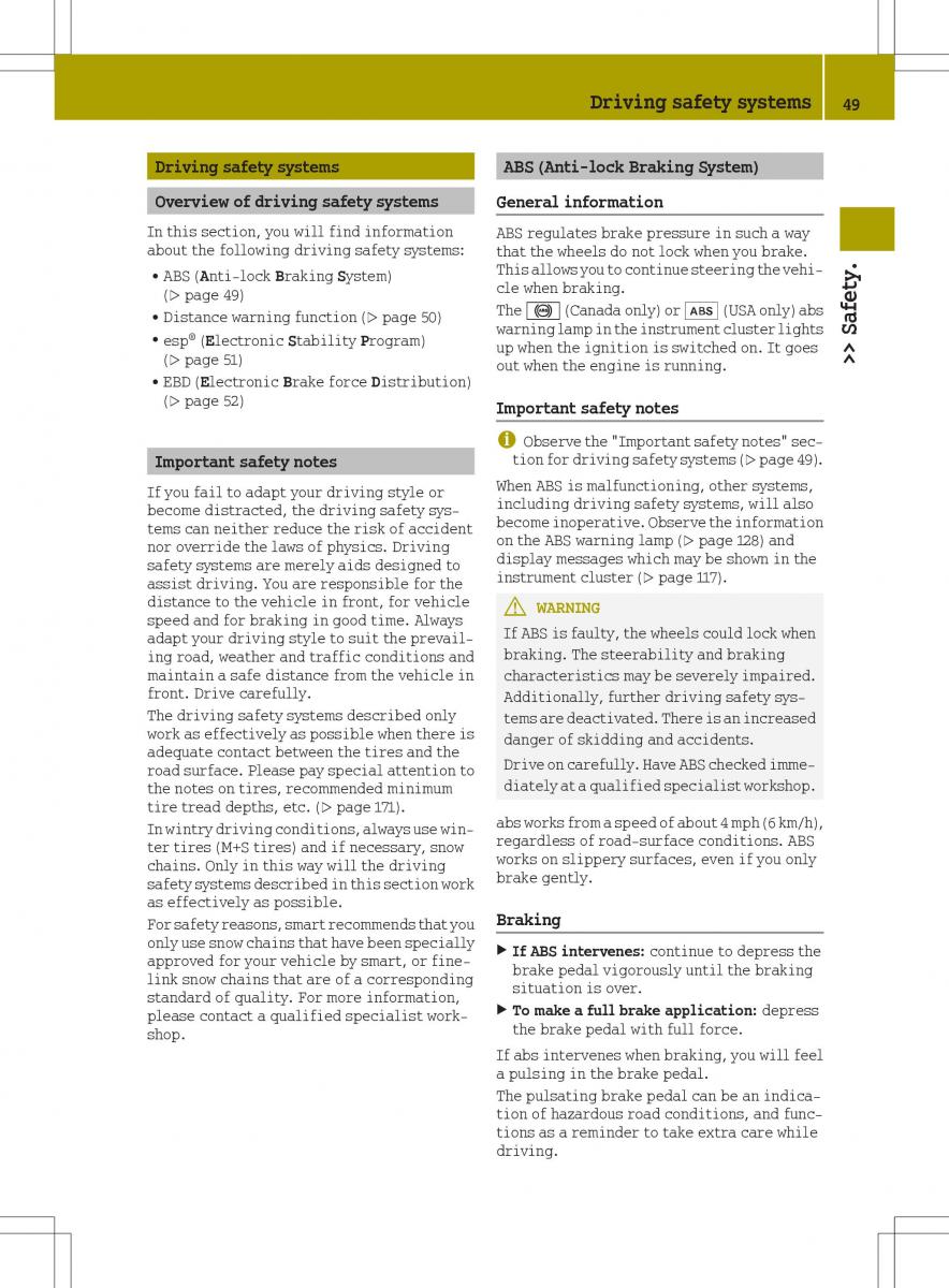 Smart Fortwo III 3 owners manual / page 51