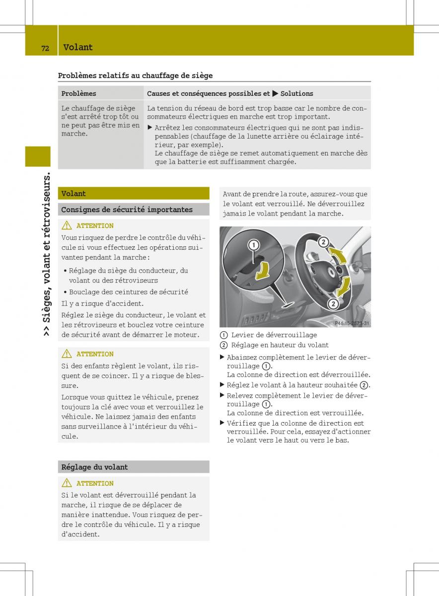 Smart Fortwo III 3 manuel du proprietaire / page 74