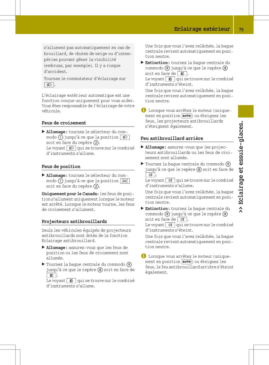 Smart Fortwo III 3 manuel du proprietaire / page 77