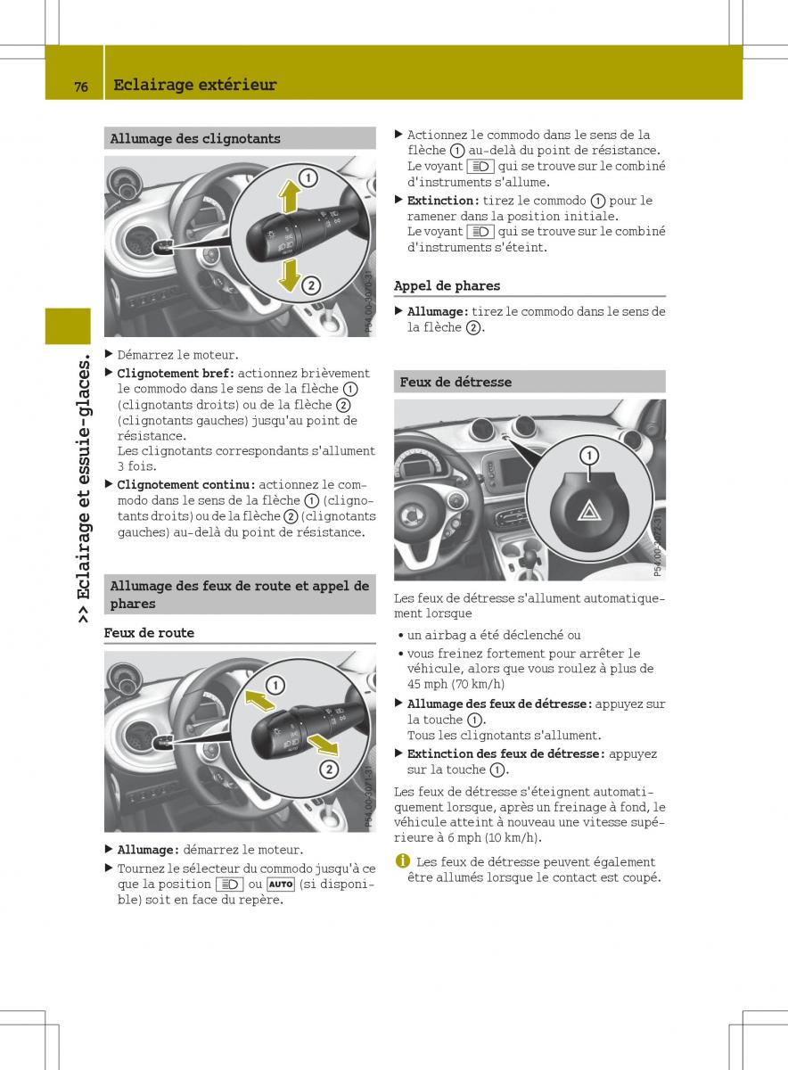 Smart Fortwo III 3 manuel du proprietaire / page 78