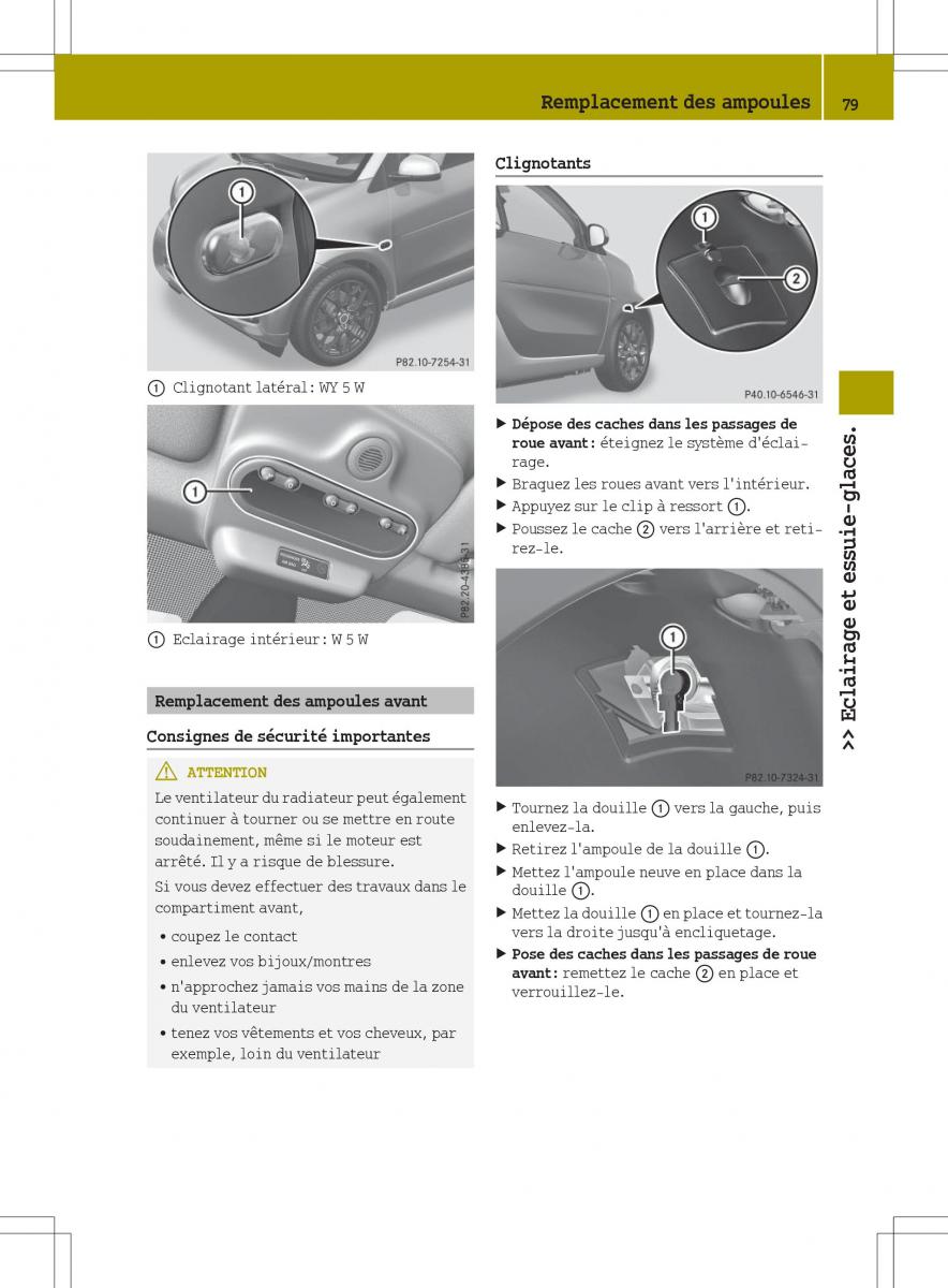 Smart Fortwo III 3 manuel du proprietaire / page 81