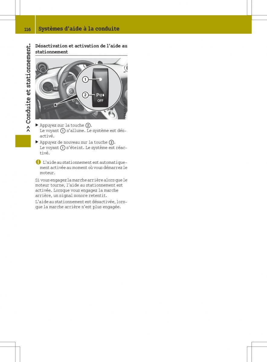 Smart Fortwo III 3 manuel du proprietaire / page 118