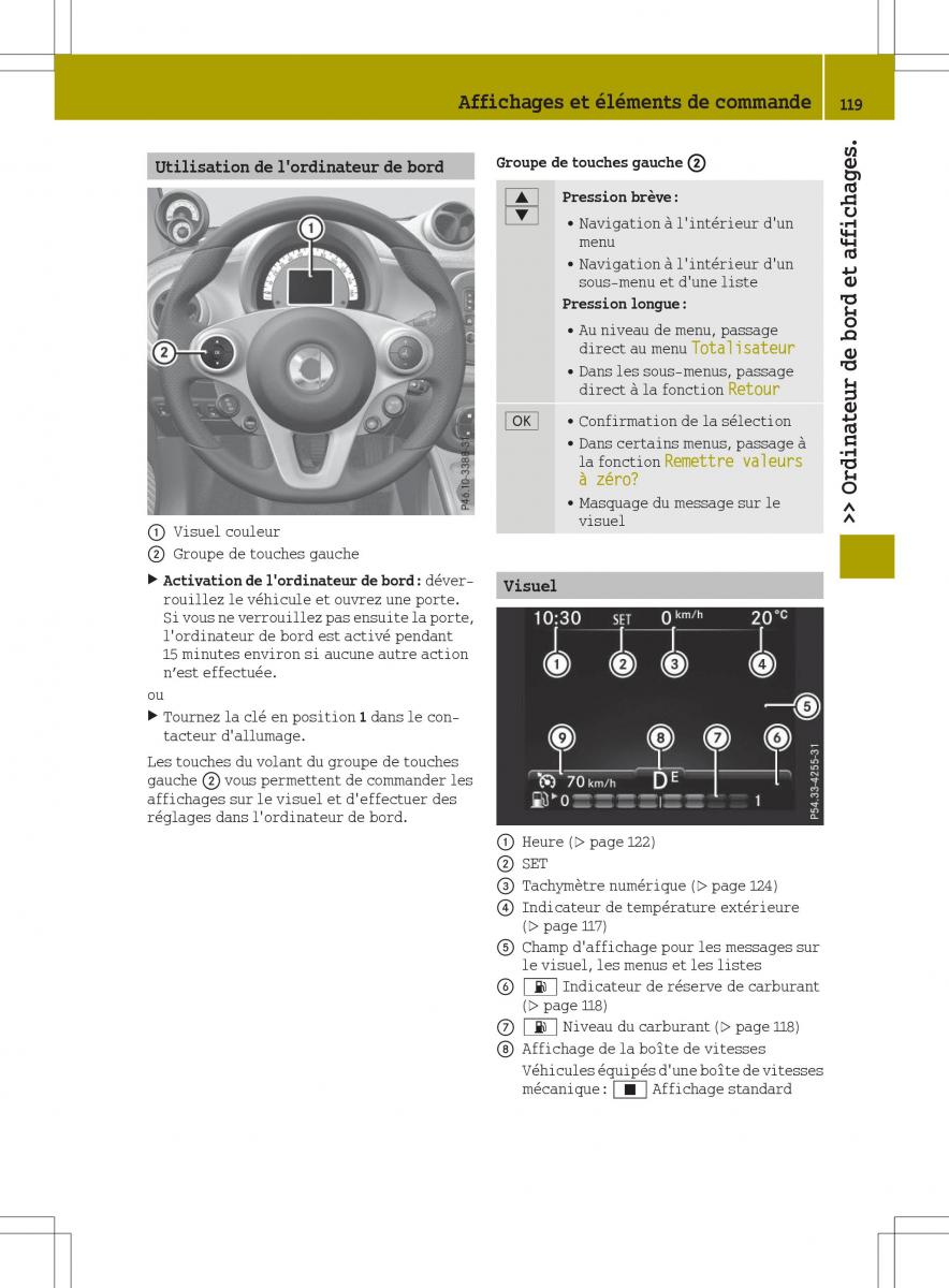 Smart Fortwo III 3 manuel du proprietaire / page 121