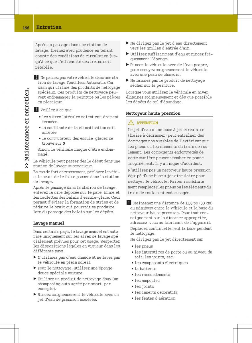 Smart Fortwo III 3 manuel du proprietaire / page 168