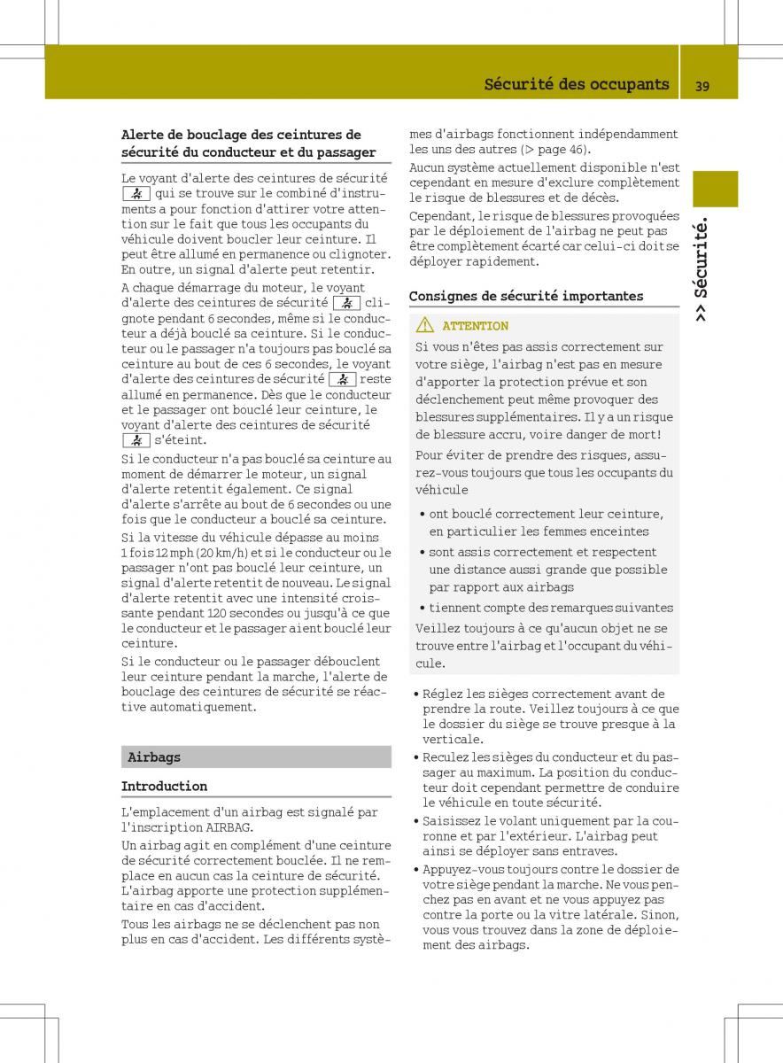 Smart Fortwo III 3 manuel du proprietaire / page 41