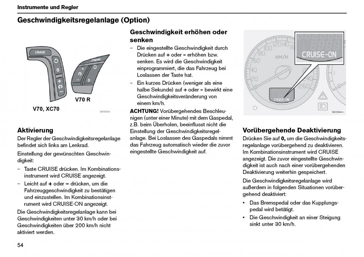 Volvo XC70 Cross Country I 1 Handbuch / page 55