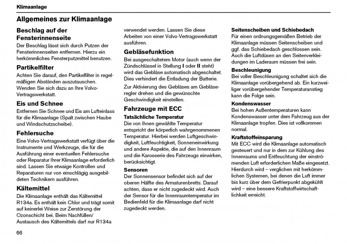 Volvo XC70 Cross Country I 1 Handbuch / page 67