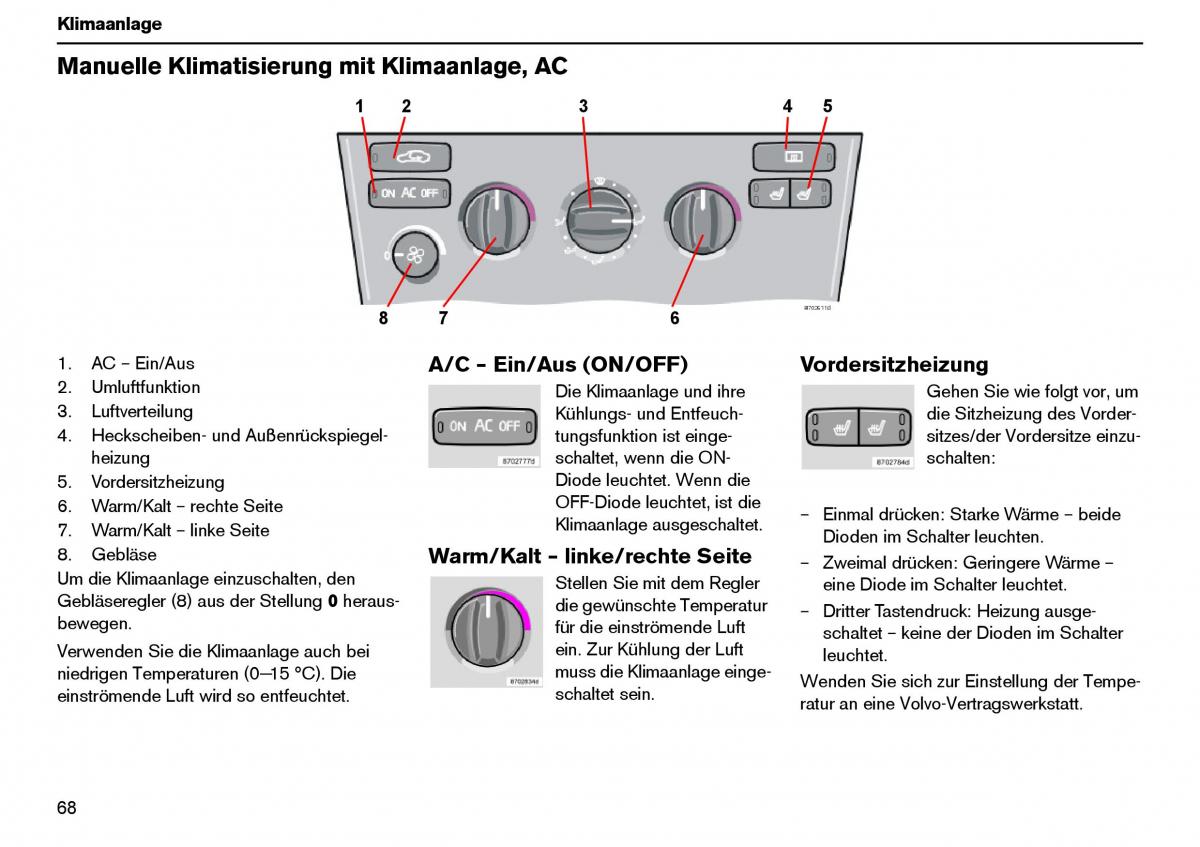 Volvo XC70 Cross Country I 1 Handbuch / page 69