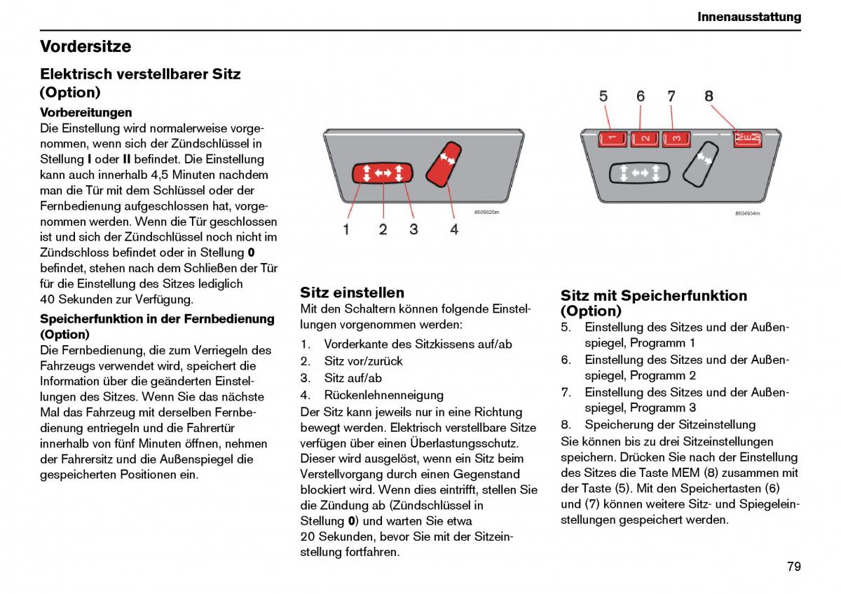 Volvo XC70 Cross Country I 1 Handbuch / page 80