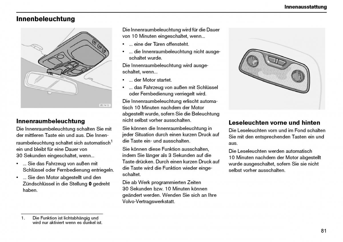 Volvo XC70 Cross Country I 1 Handbuch / page 82