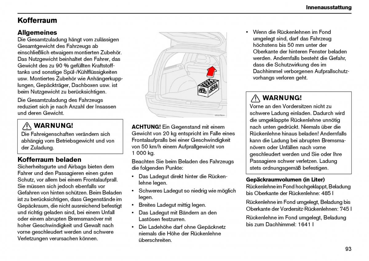 Volvo XC70 Cross Country I 1 Handbuch / page 94