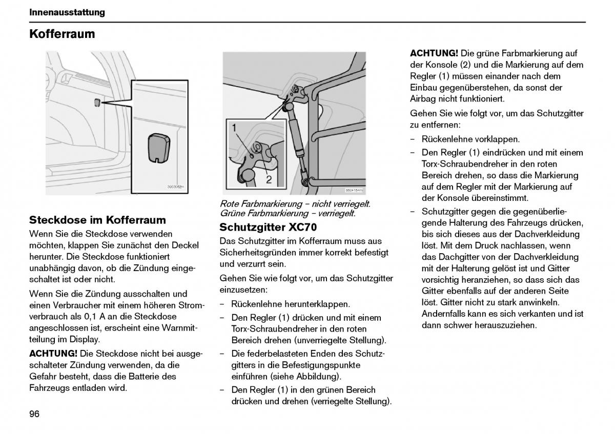 Volvo XC70 Cross Country I 1 Handbuch / page 97