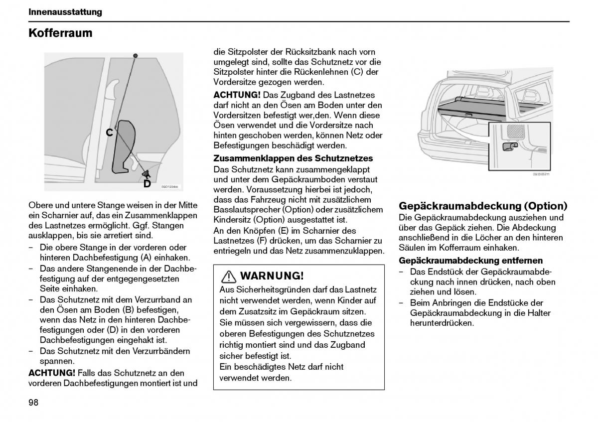 Volvo XC70 Cross Country I 1 Handbuch / page 99