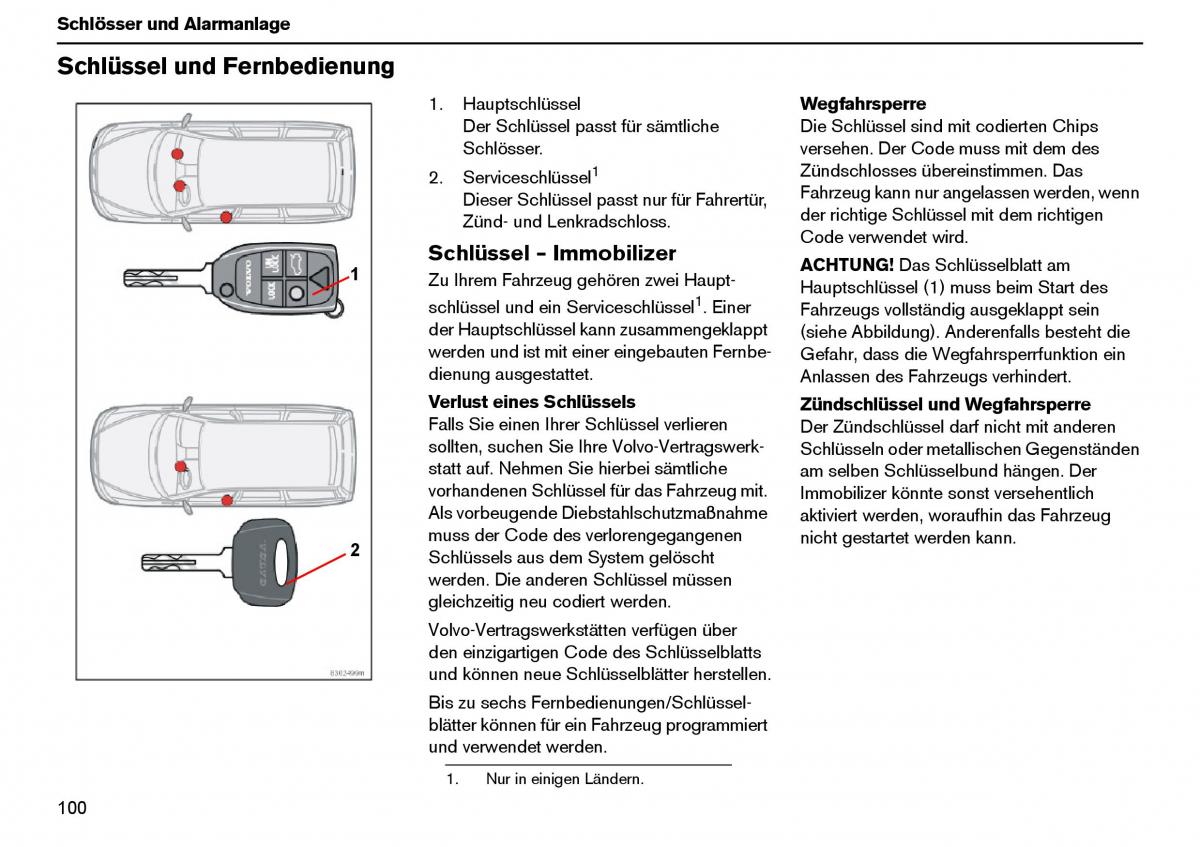 Volvo XC70 Cross Country I 1 Handbuch / page 101