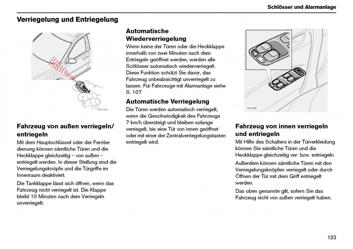 Volvo XC70 Cross Country I 1 Handbuch / page 104