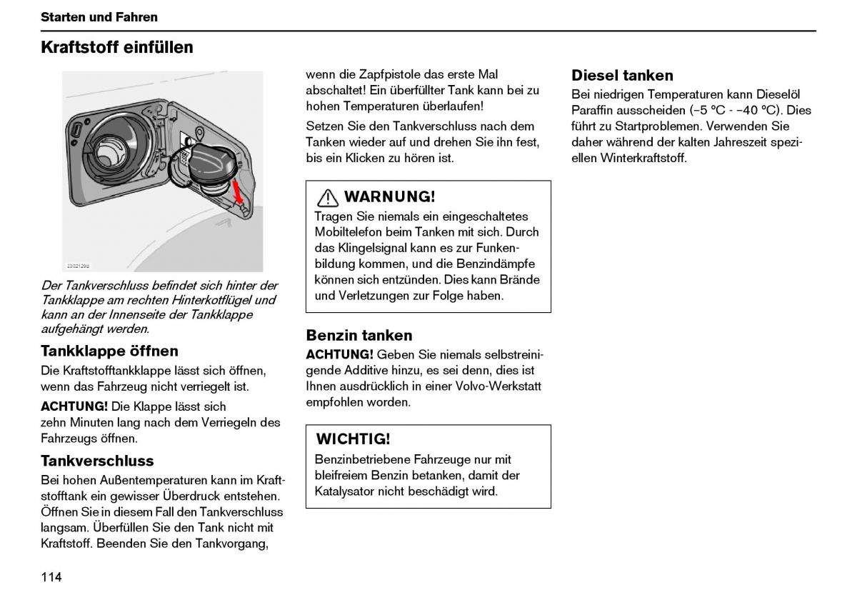 Volvo XC70 Cross Country I 1 Handbuch / page 115