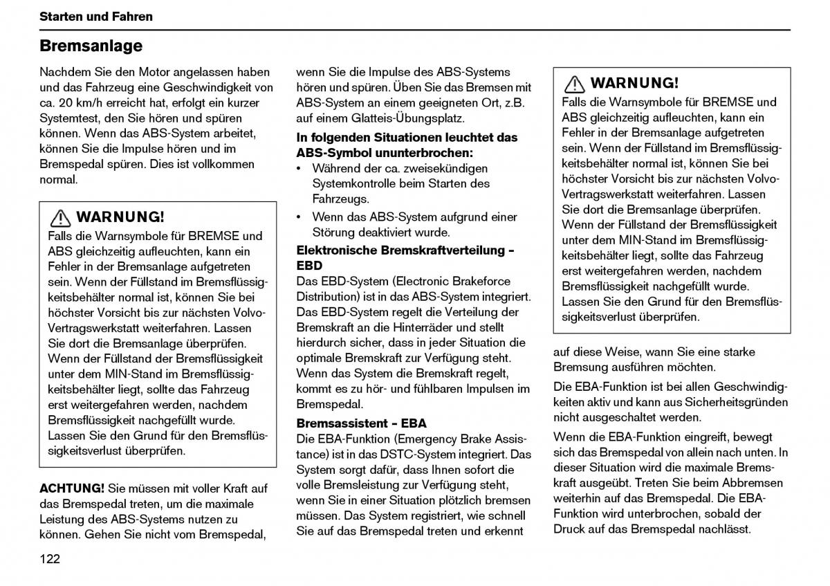 Volvo XC70 Cross Country I 1 Handbuch / page 123