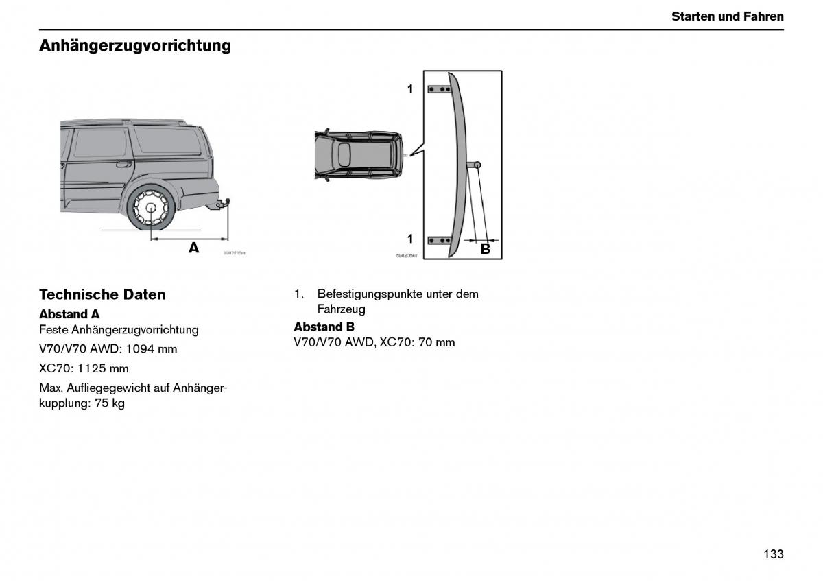 Volvo XC70 Cross Country I 1 Handbuch / page 134