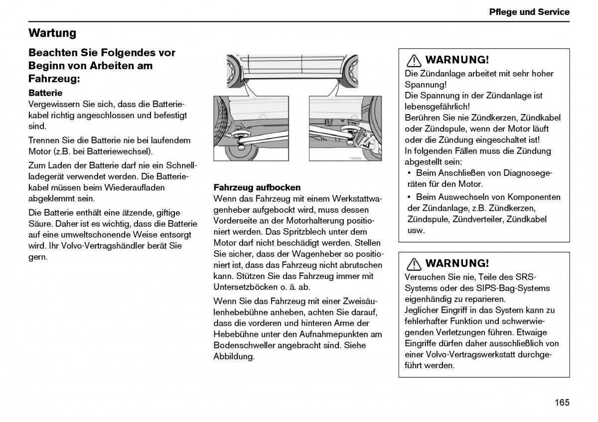 Volvo XC70 Cross Country I 1 Handbuch / page 166