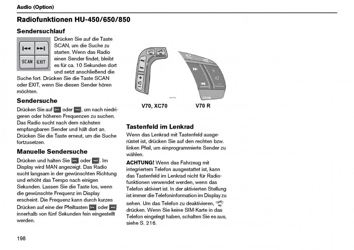 Volvo XC70 Cross Country I 1 Handbuch / page 199