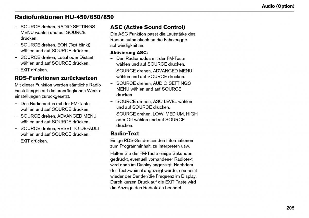 Volvo XC70 Cross Country I 1 Handbuch / page 206