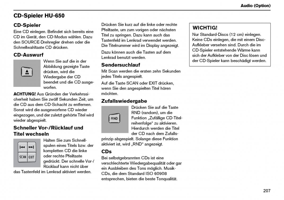 Volvo XC70 Cross Country I 1 Handbuch / page 208