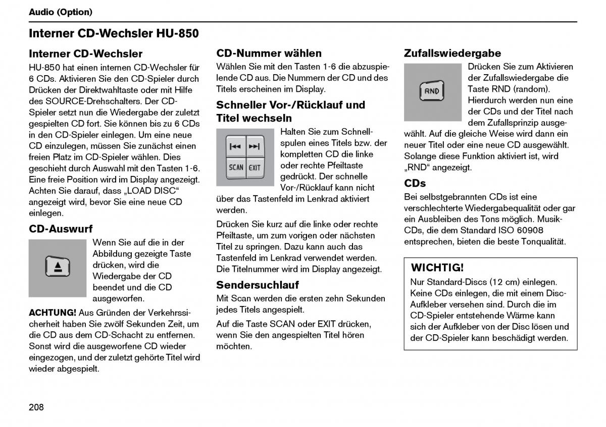 Volvo XC70 Cross Country I 1 Handbuch / page 209