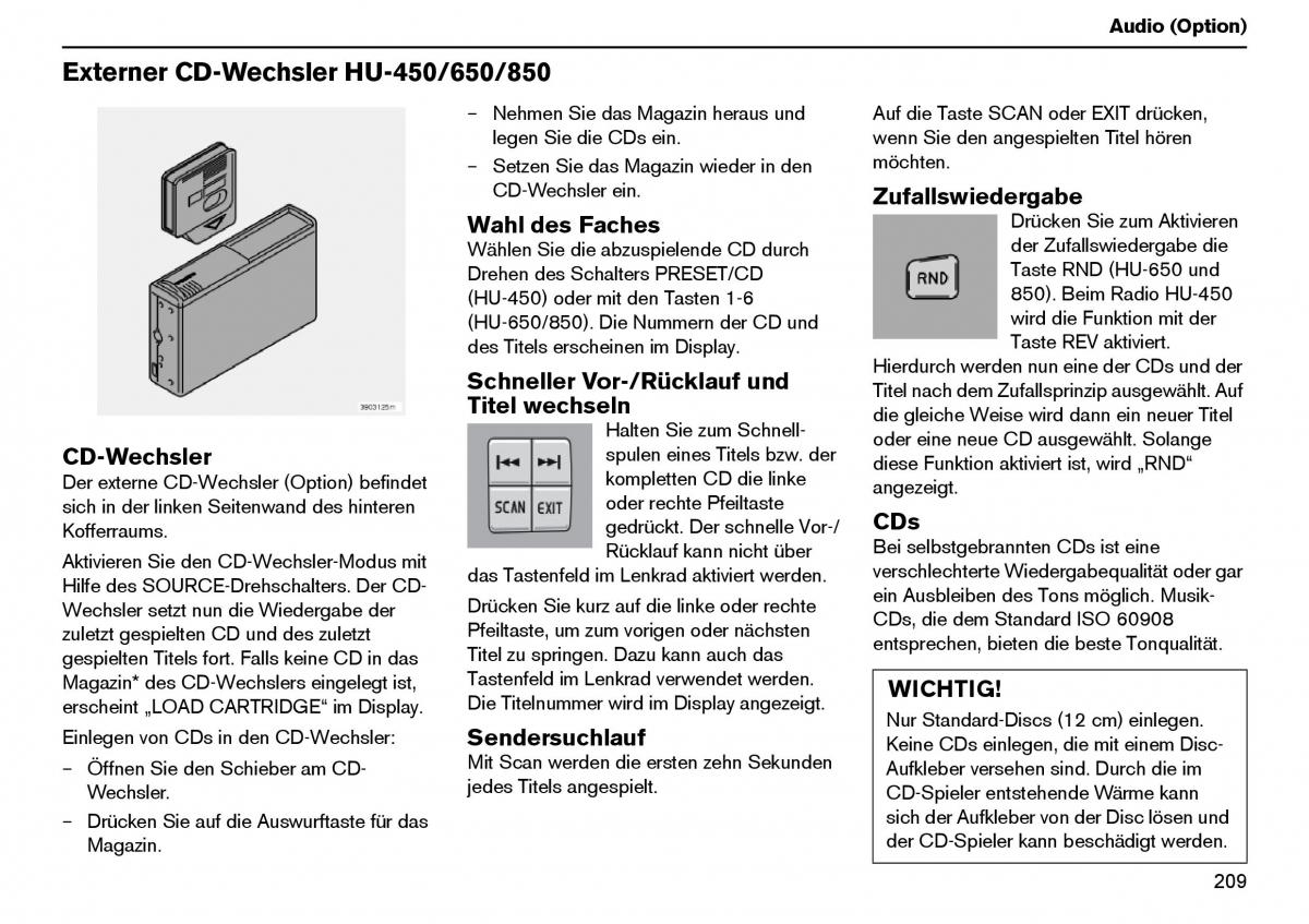 Volvo XC70 Cross Country I 1 Handbuch / page 210